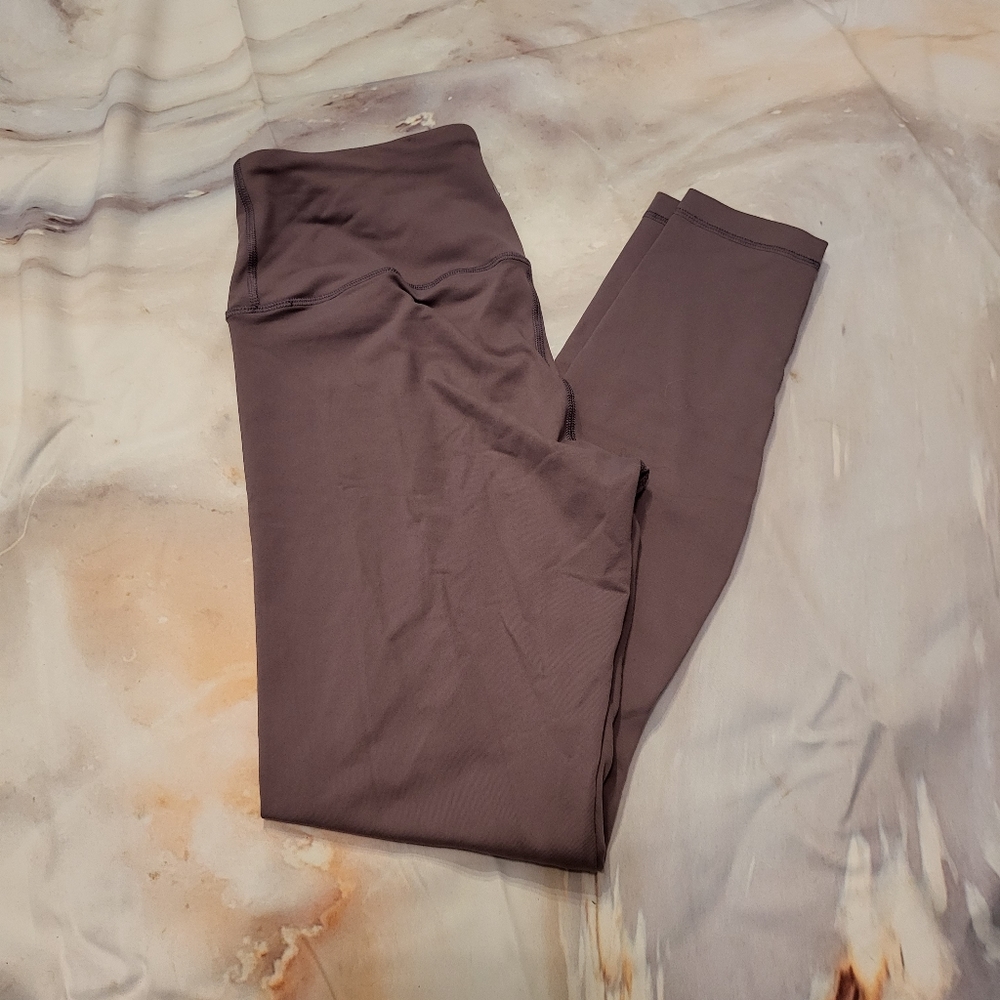 90 Degrees by Reflex Purple Full Length High Waisted Leggings, Size Medium